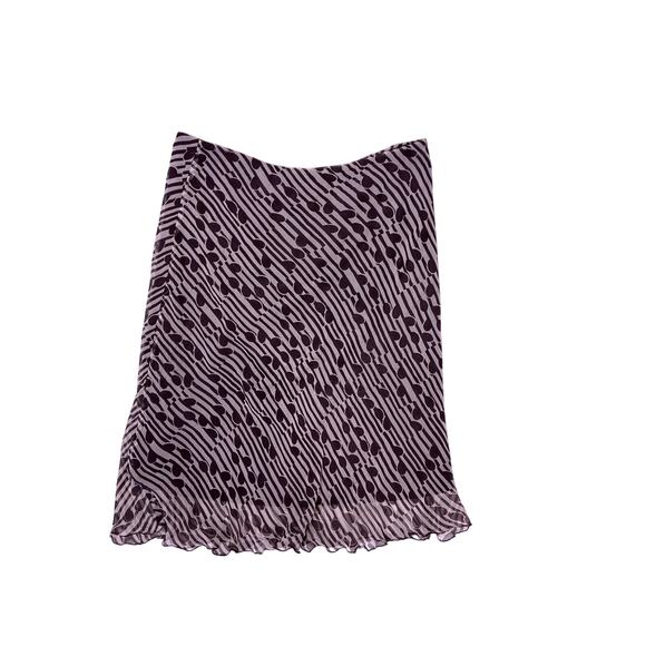 Y2K Vintage Brown Silk Midi Skirt Cottagecore Aesthetic, 100% Silk, Womens Small - Picture 3 of 4